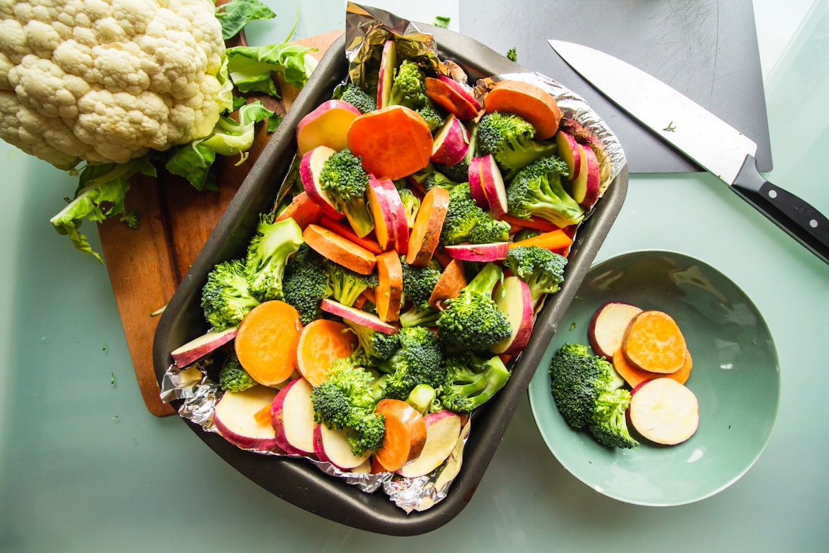 Fresh salad with mixed greens and vegetables